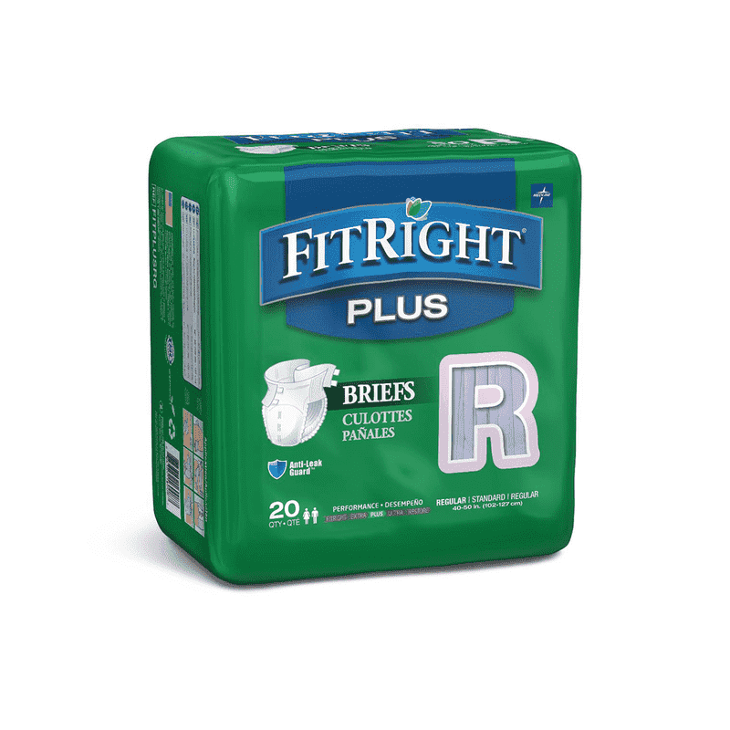 FitRight Plus Incontinence Briefs - Heavy Absorbency