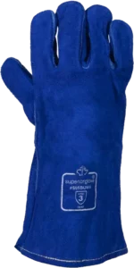 blue work gloves