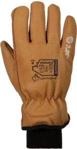 orange work gloves