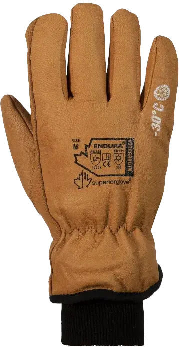 orange work gloves