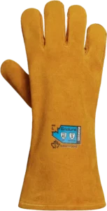 orange work gloves