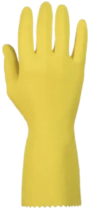 yellow work gloves