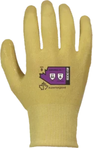 yellow work gloves