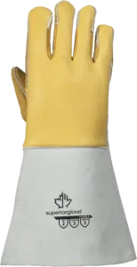 yellow work gloves