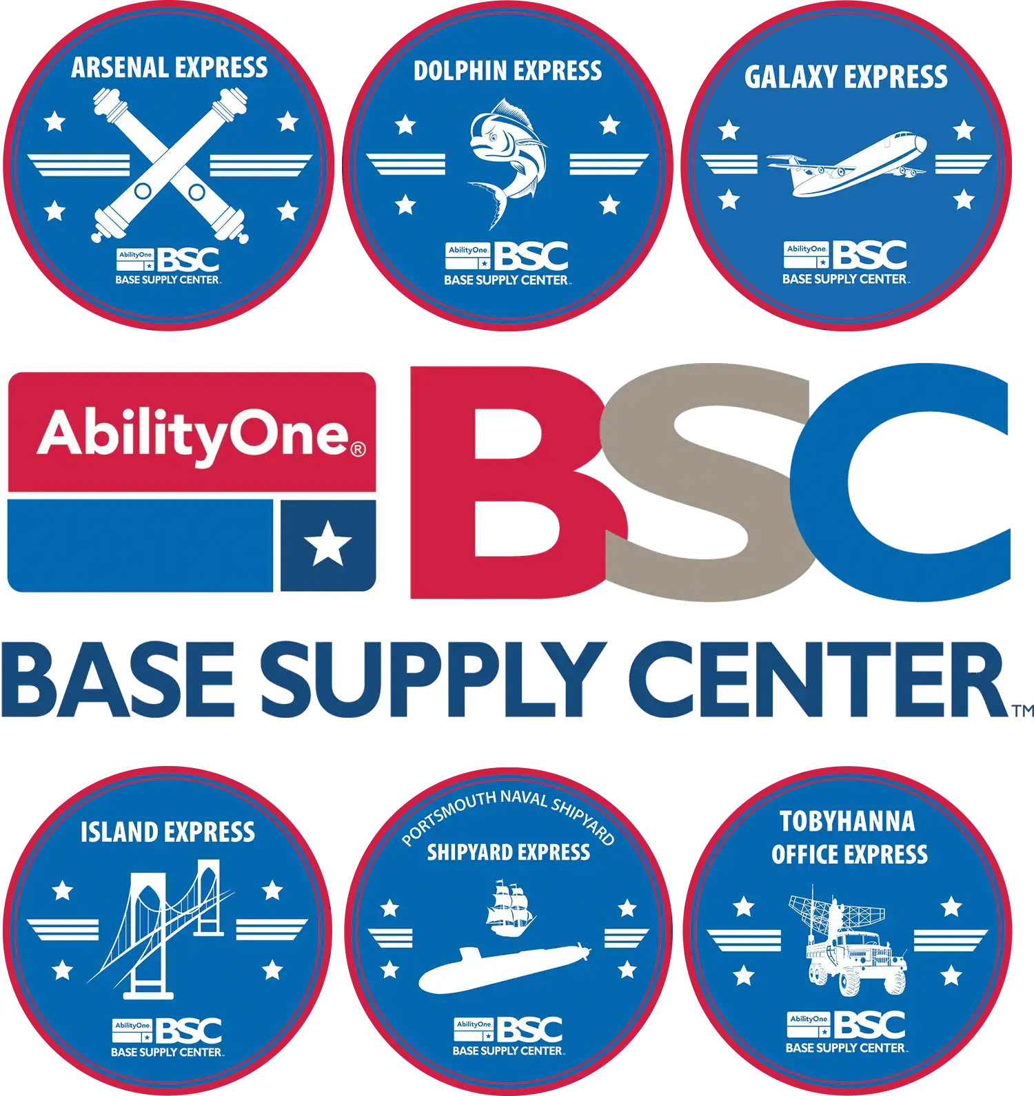 AbilityOne Base Supply Center logos